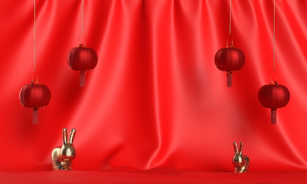 2023 numer tekst czcionka początek początek 2022 koniec czas kalendarz symbol chiński nowy rok cny królik zodiak zwierzę dzikie zwierzę domowe szczęśliwy wakacje wakacje festiwal uroczystości chiny azja kultura czerwone tło
