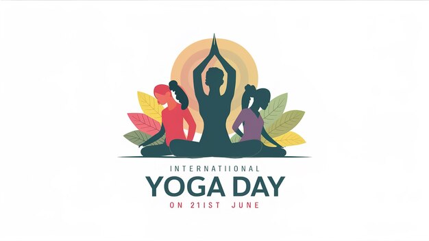 Zdjęcie 21 june international yoga day woman in yoga body posture