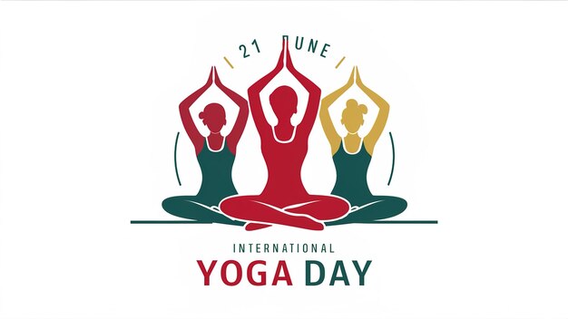 Zdjęcie 21 june international yoga day woman in yoga body posture