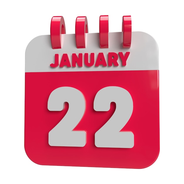 22 stycznia Kalendarz 3D