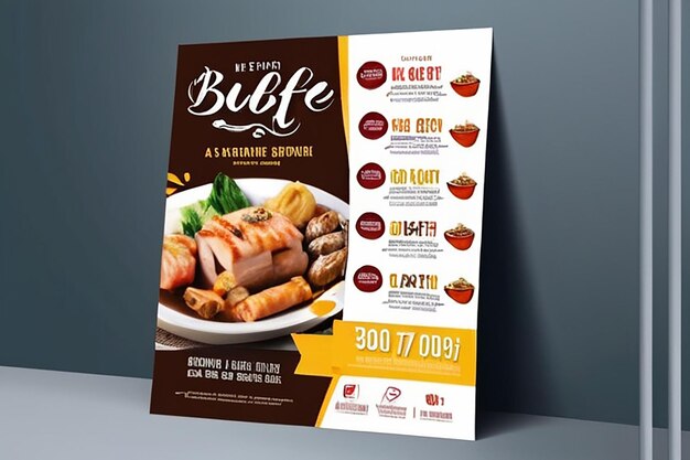 Zdjęcie 30 zniżki oferują ulotkę buffet delicious wzór jedzenia dla restauracji