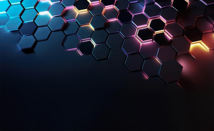 3D Abstract High Tech Tło