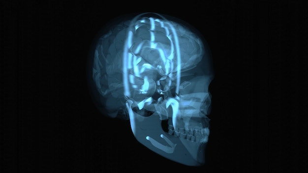3D abstrakcyjna sztuka projektu ruchu mózgu