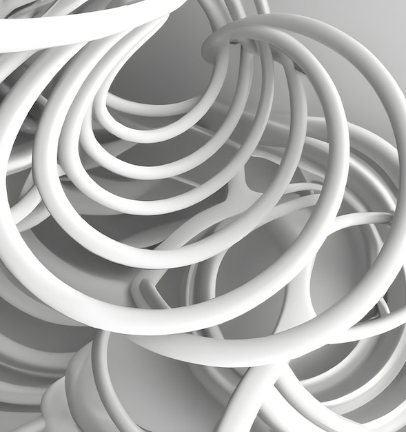 3d abstrakcyjne tło z spiralą kilka białych kółek krzywych i swirls_ai_generated