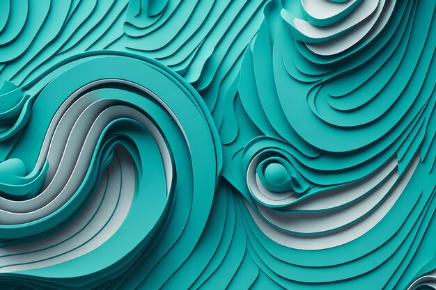 Zdjęcie 3d abstrakcyjny styl sztuki papieru układ projektowania dla prezentacji biznesowych ulotki plakaty wydruki karty racjonalne okładka broszury papier wycięty tło ai generowane