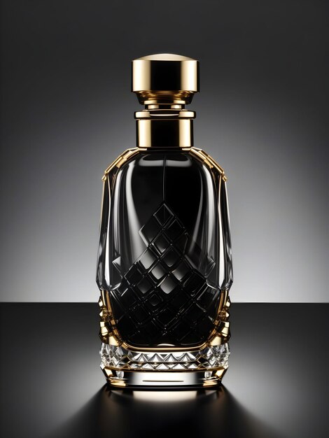 3d_advertising_of_black_glass_perfume_bottle_0