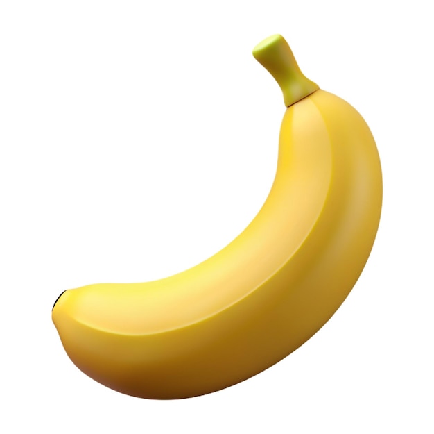 Zdjęcie 3d banan izolowany na przezroczystym tle