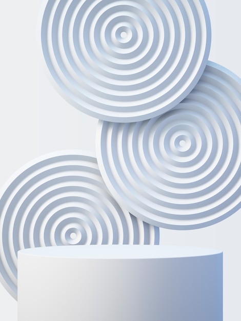 3d biały produkt podium makiety tła do prezentacji z abstrakcyjnym białym tłem, renderowania 3d