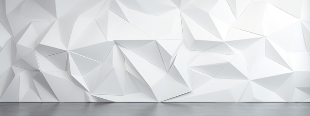 3d biały trójkąt ściany abstrakcyjny geometryczny projekt tła