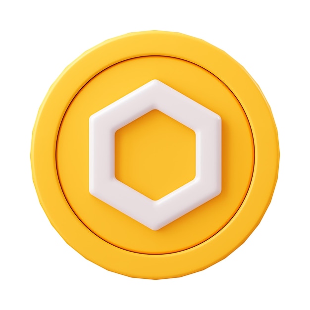 3D Chainlink png blockchain kryptowaluta ikona finansowanie otwartego źródła