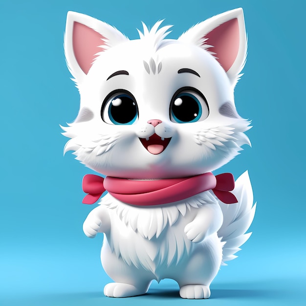 3D Cute Animals Cartoon 3D Cartoon Animals Ilustracja dla dzieci