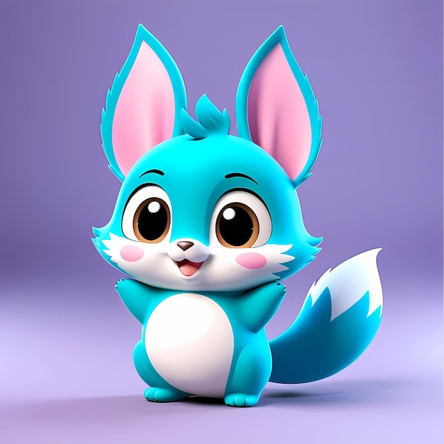 3D Cute Animals Cartoon 3D Cartoon Animals Ilustracja dla dzieci