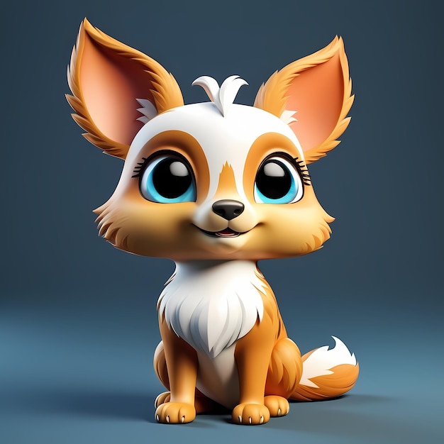 3D Cute Animals Cartoon 3D Cartoon Animals Ilustracja dla dzieci