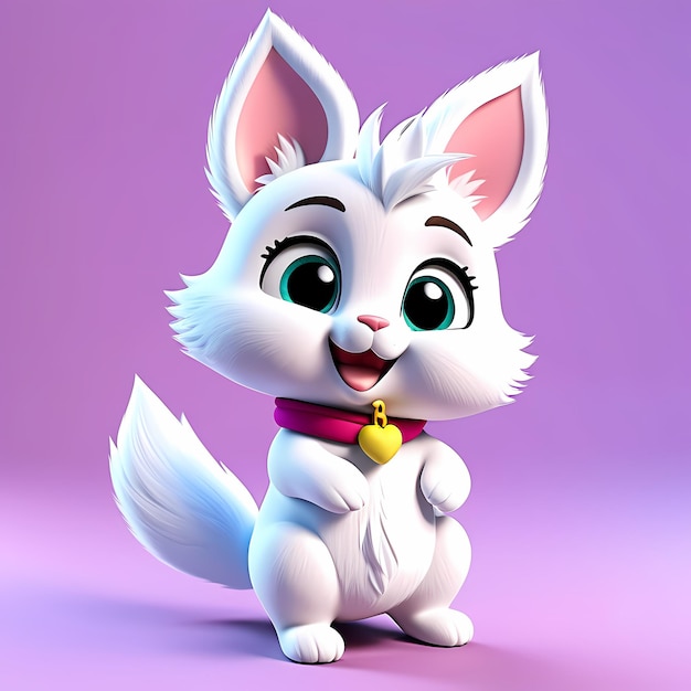 3D Cute Animals Cartoon 3D Cartoon Animals Ilustracja dla dzieci