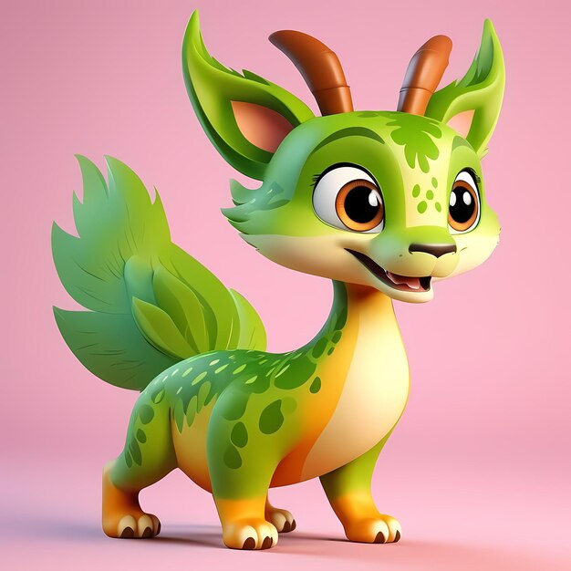 3D Cute Animals Cartoon 3D Cartoon Animals Ilustracja dla dzieci