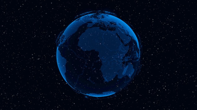 3d Digital Earth Pokazuje Koncepcję Globalnej Sieci