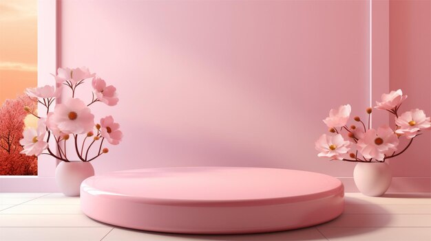 3D fioletowe tło różowa ściana