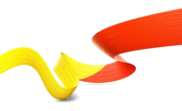 3d Flag Of Bhutan 3d Shiny Waving Bhutan Ribbon Flag On White Background 3d Ilustracja