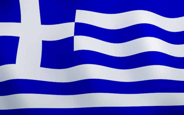 3d Flaga Grecji.
