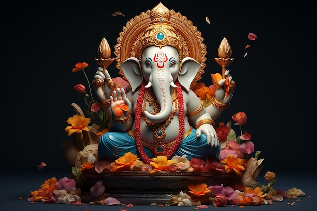 3d Ganesha Ganpati staute