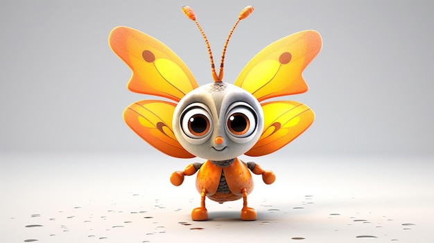 3D generatywny charakter motyla kreskówka ai