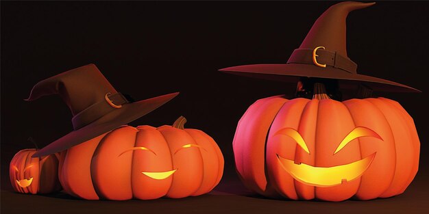 3D halloween dynia latarnia