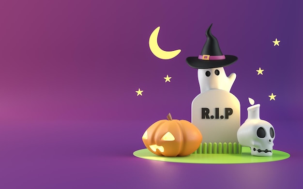 3d Halloween Koncepcja Renderowania 3d