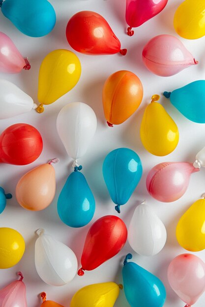 Zdjęcie 3d holithemed zaproszenie z minimalistycznymi balonami wodnymi w żywych kolorach