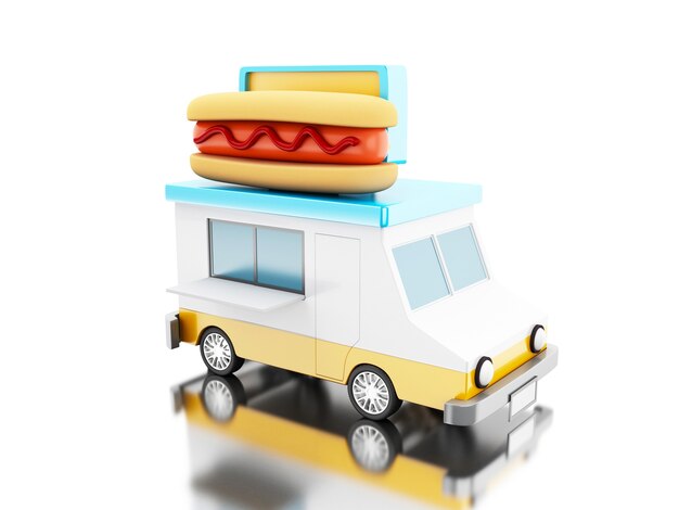 3d Hot Dog Food Truck