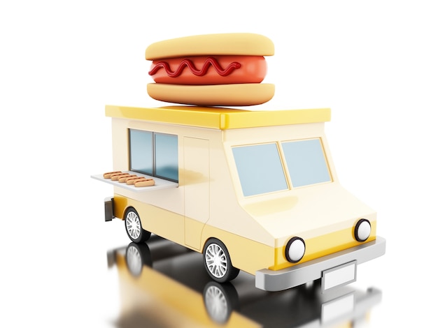 3d Hot Dog Food Truck