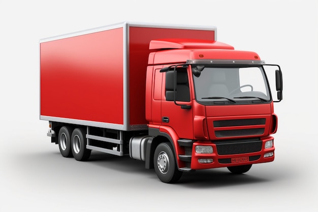 3D ikona ciężarówki izolowana na tle