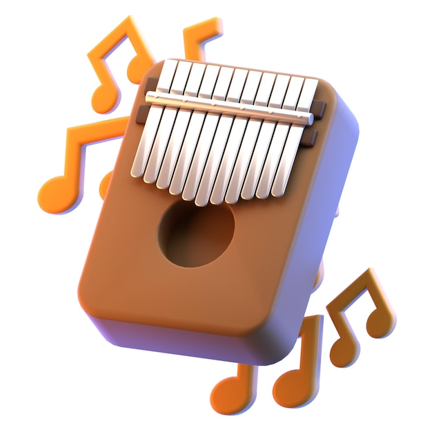 3d ikona Kalimba 3d ilustracja 3d element 3d rendering Elementy graficzne elementy projektowe