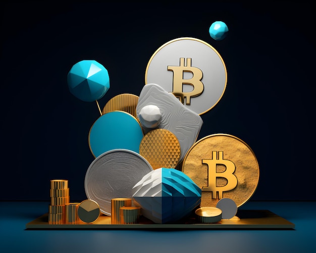 3d_illustration_of_a_gold_and_silver_bitcoin_blockchain kryptowaluta