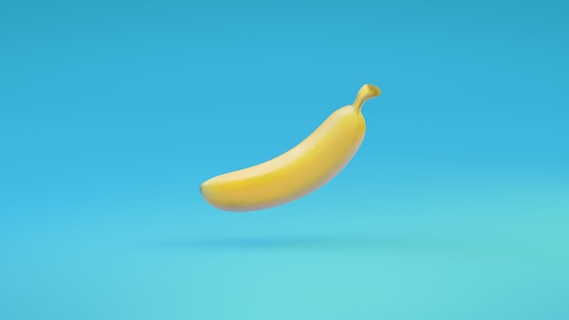 3d Ilustracja Latającego Banana