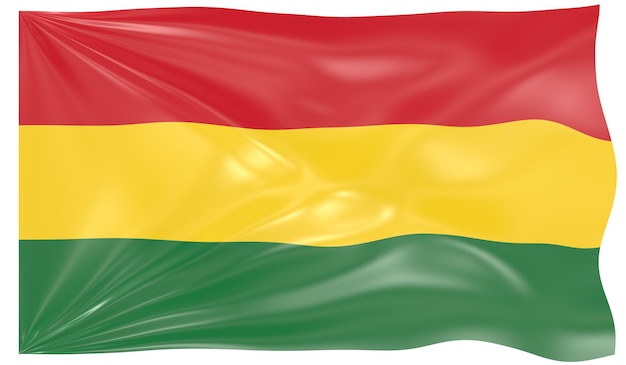 3d ilustracja machająca flaga Boliwii