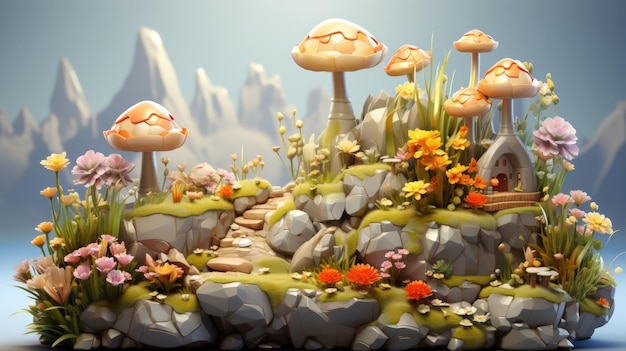 3D ilustracja natura