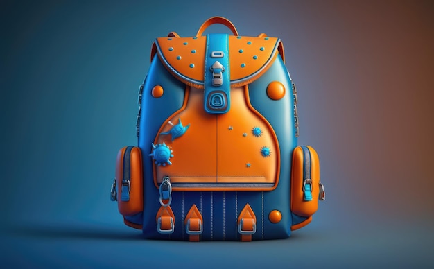3D ilustracja plecaka z grą słowną