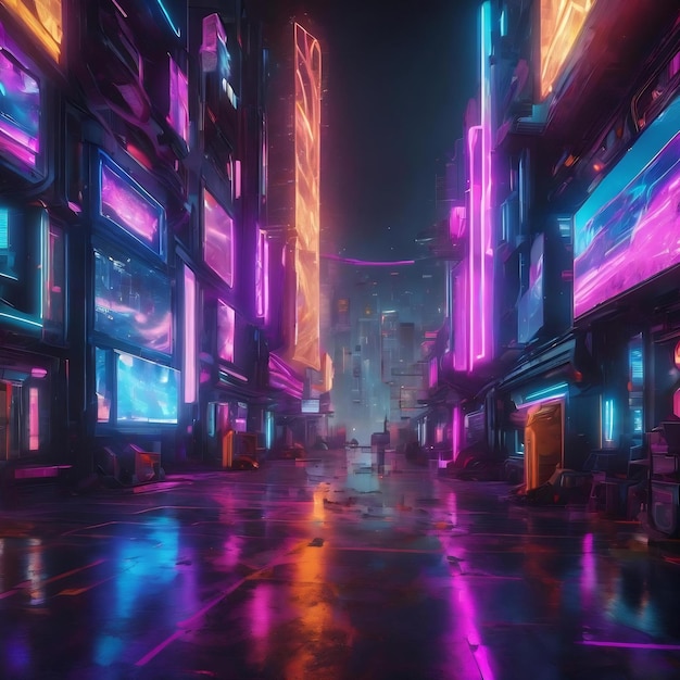 3D ilustracja renderingu futurystycznego miasta cyberpunk gaming tapeta scifi tło a esports g