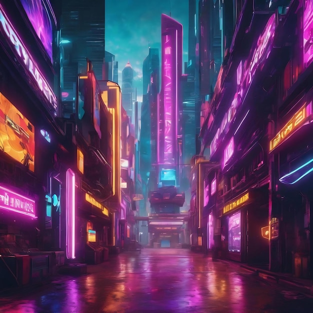 3D ilustracja renderingu futurystycznego miasta cyberpunk gaming tapeta scifi tło a esports g