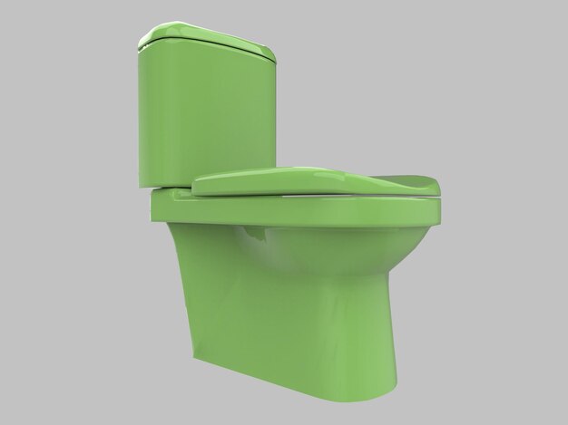 3d ilustracja toaleta toaleta zielona toaleta