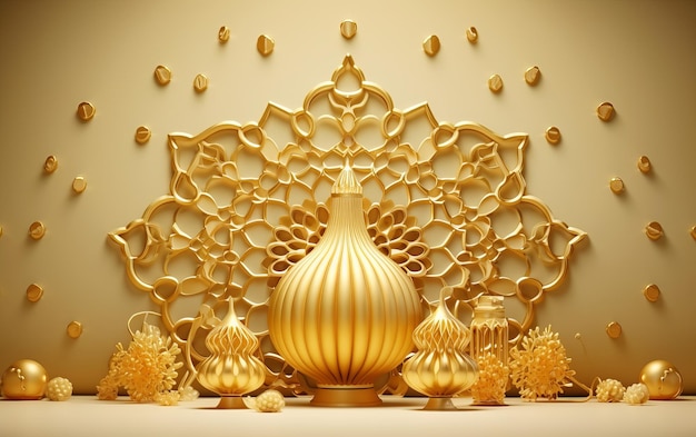 3D islamski_arabski_luksusowy_wzór_tło