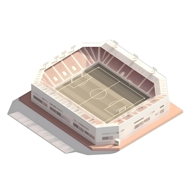 Zdjęcie 3d izometryczny stadion na białym tle ilustracja wektorowa