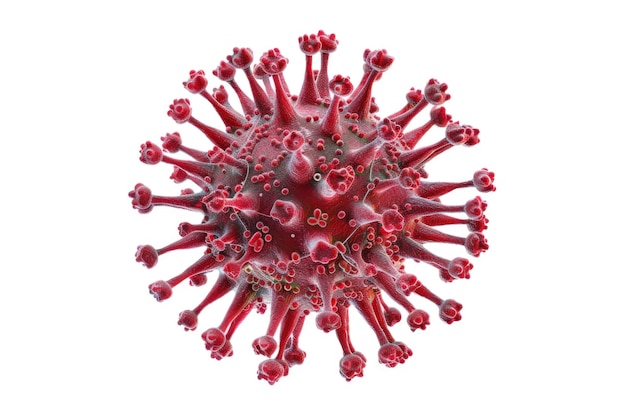 3D medyczna ilustracja izolowanego wirusa Covid-19