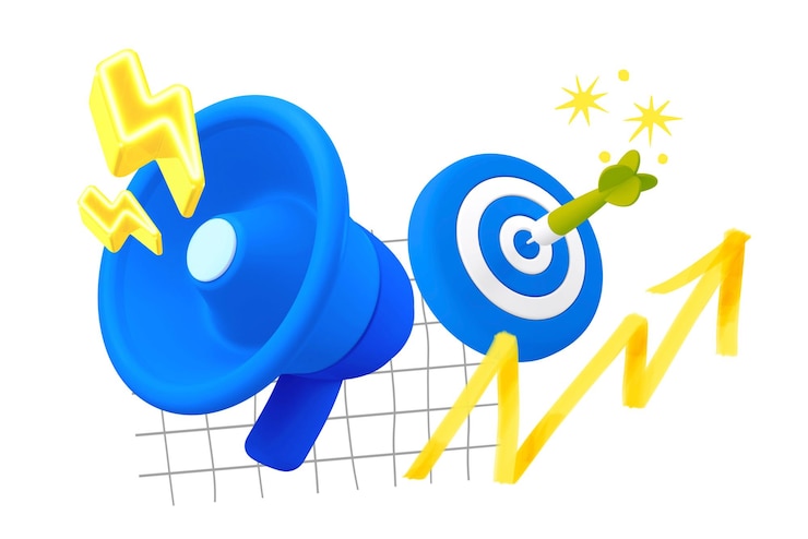 Zdjęcie 3d megaphone marketing png collage remix element przejrzyste tło