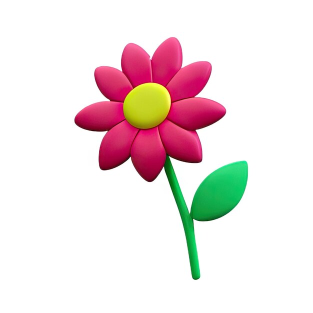 3d minimalistyczny kwiat