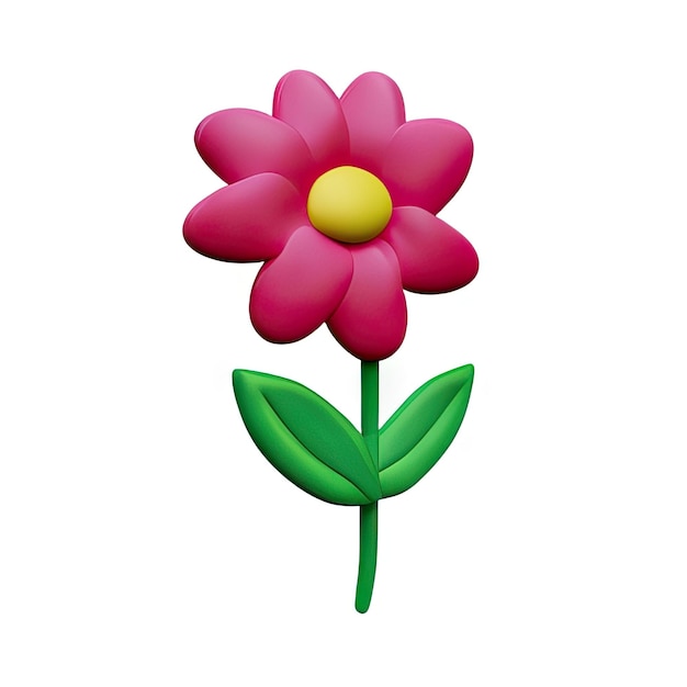 Zdjęcie 3d minimalistyczny kwiat