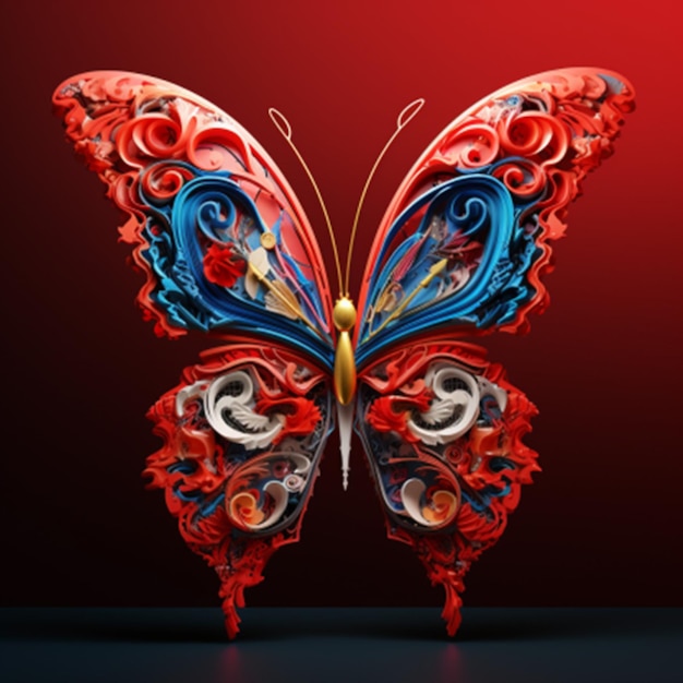 3D motyl