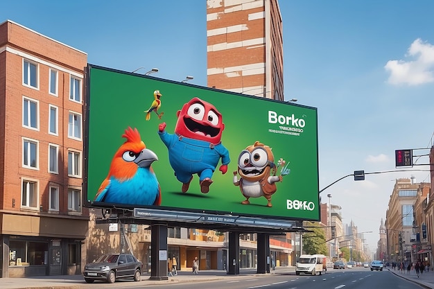 Zdjęcie 3d obraz wspierany billboard borko