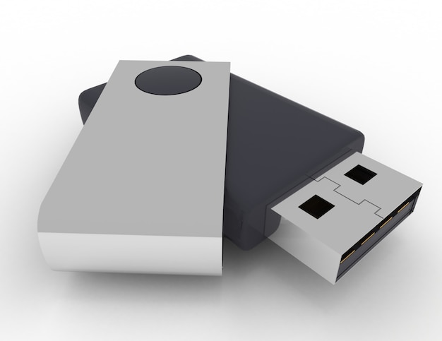 3d pamięć flash USB .3d renderowana ilustracja