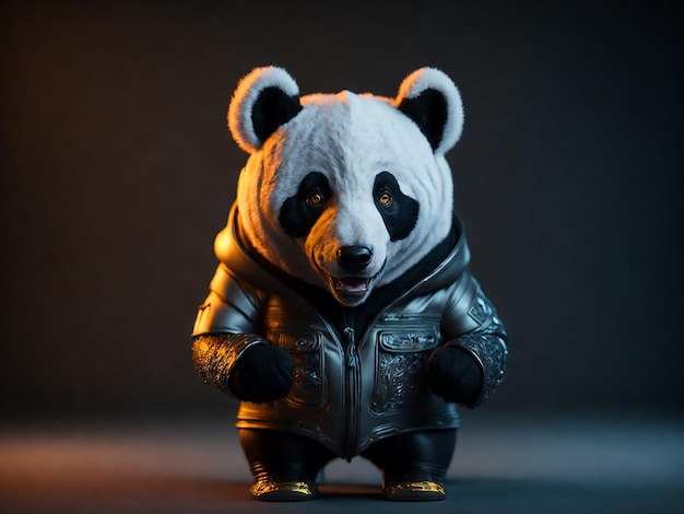 3d panda w kapturze